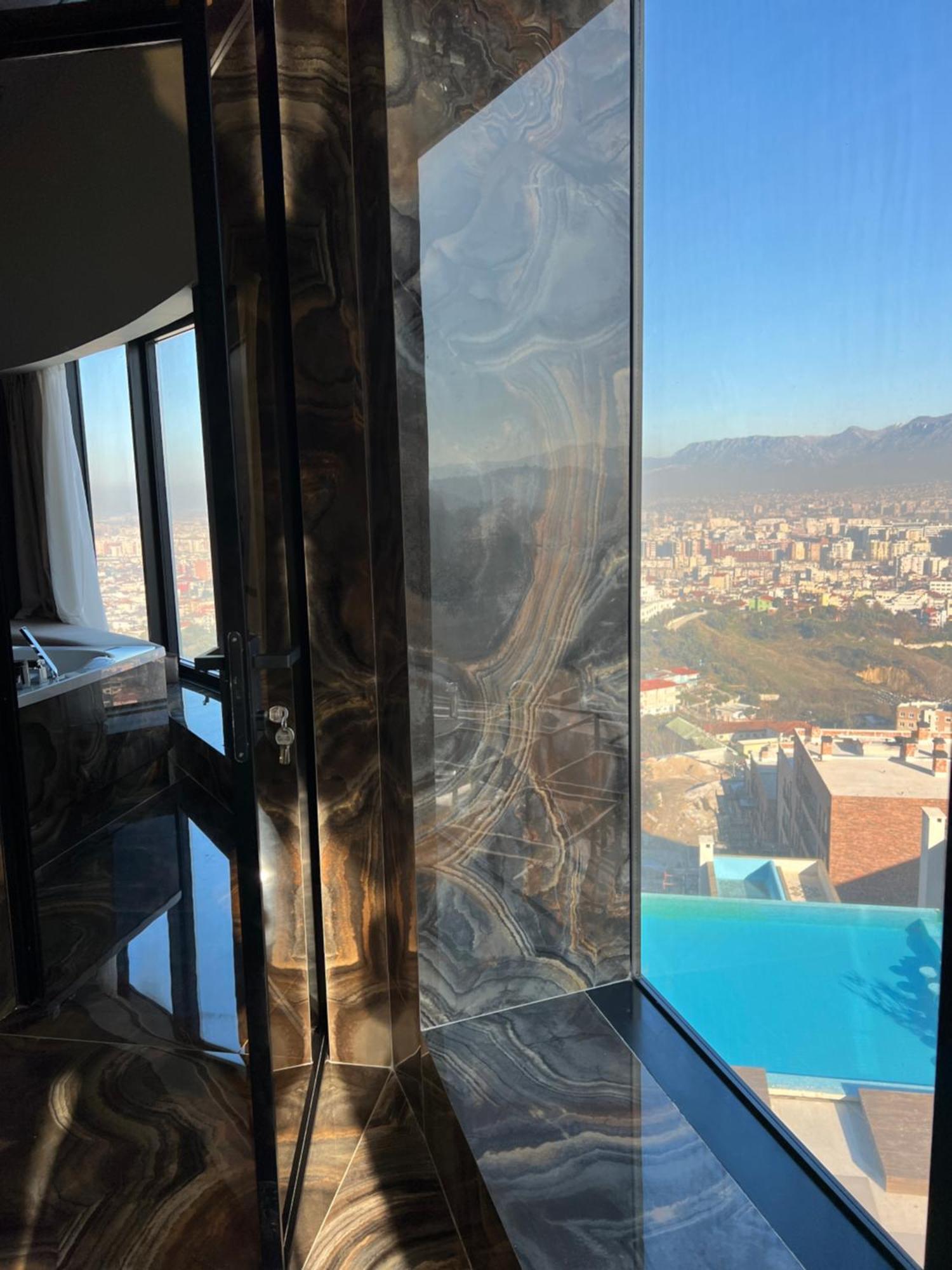 Arka Art Hotel Тирана Екстериор снимка View from the 100th floor